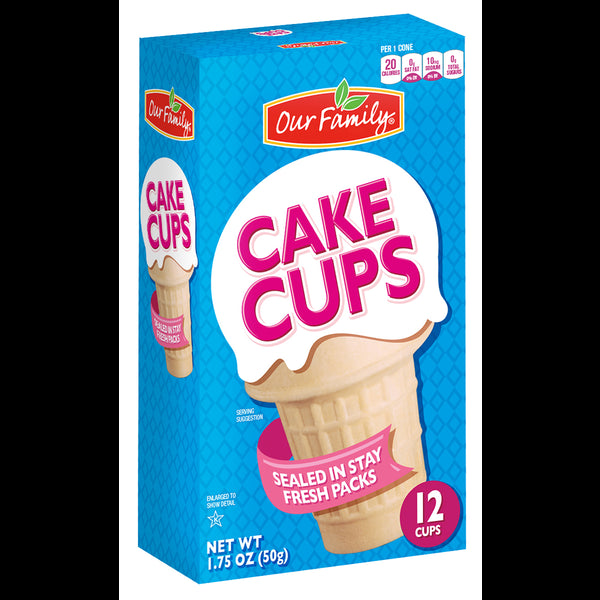 Our Family Cake Cups Cones 12ct