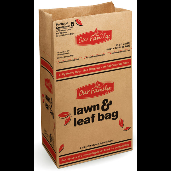 Our Family Lawn & Leaf Bag 30gal x 5ct