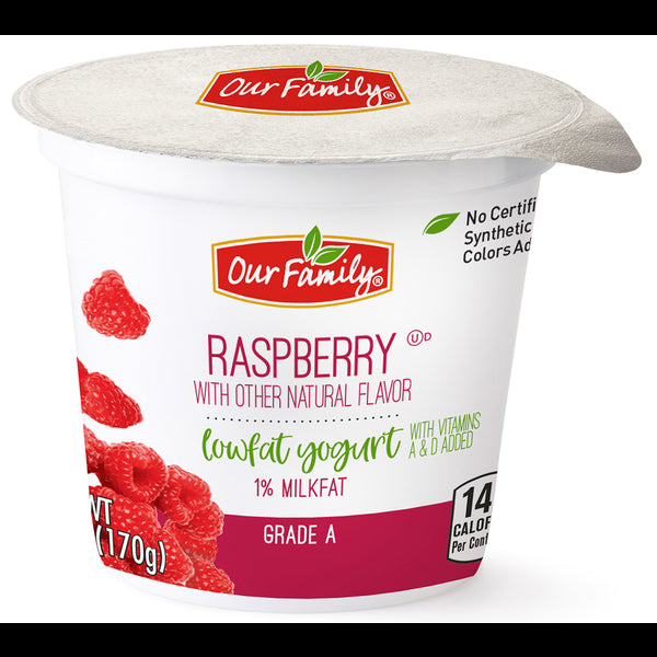 Our Family Lowfat Raspberry Yogurt 6oz