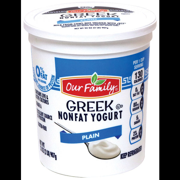 Our Family Greek Plain Nonfat Yogurt 32oz