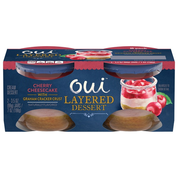 Yoplait Oui Cherry Cheesecake Layered Dessert 3.5oz x 2ct