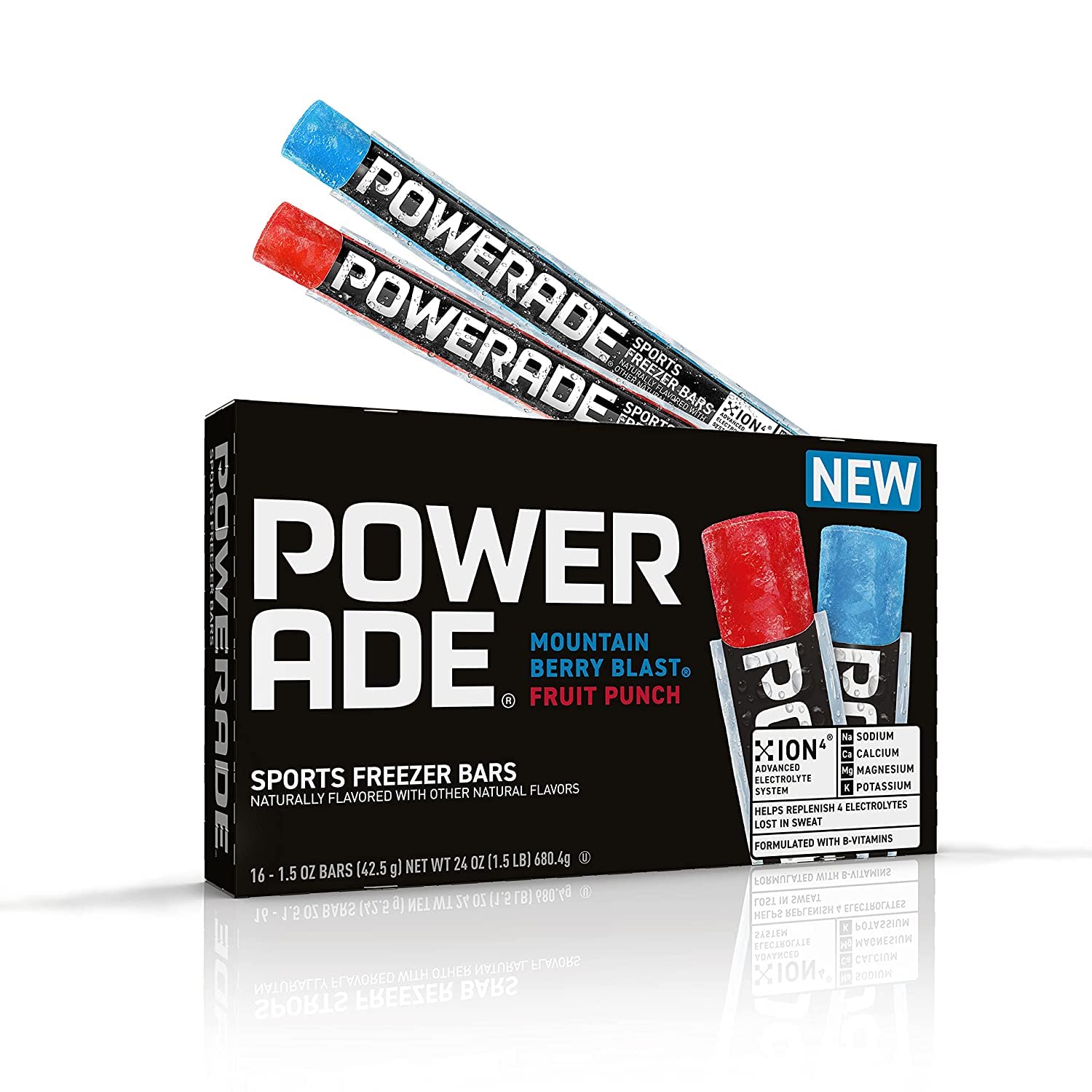 Powerade Sports Freezer Bars Berry & Fruit Punch 1.5oz x 10ct