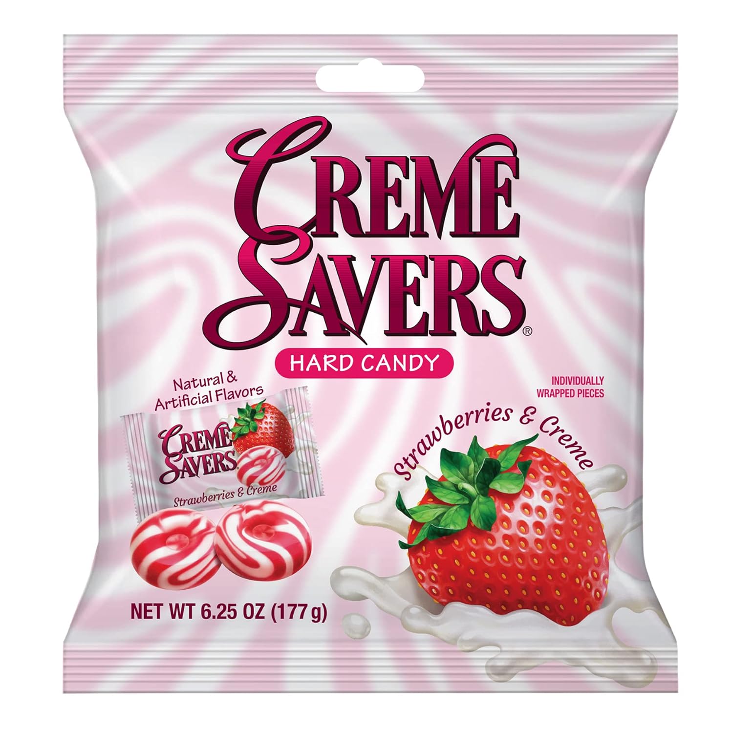 Creme Savers Strawberries & Creme Hard Candy 6.25oz