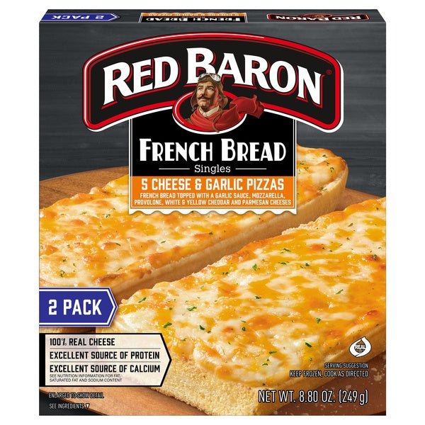 Red Baron Singles 5 Cheese & Garlic French Bread Pizzas 2ct