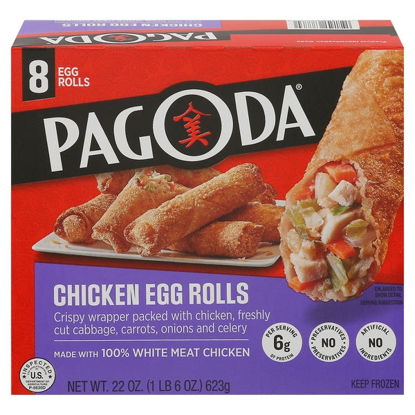 Pagoda Chicken Egg Rolls 8ct