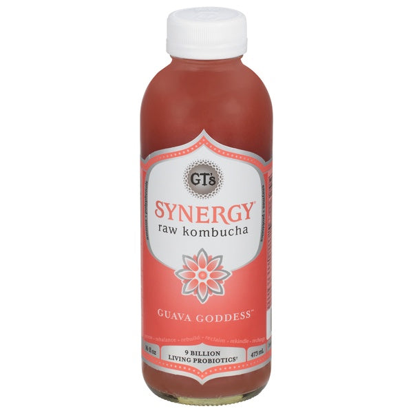 GT's Synergy Guava Goddess Raw Kombucha 16fl oz