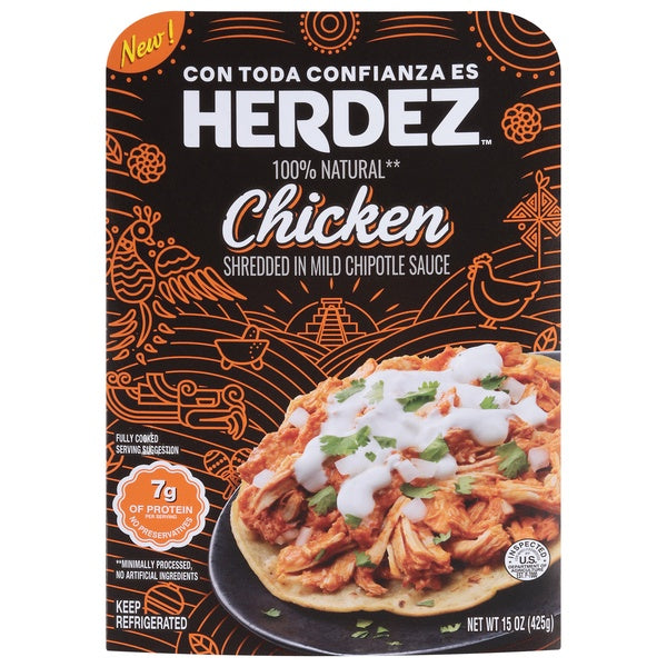 Herdez Shredded Chicken in Mild Chipotle Sauce 15oz