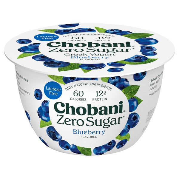 Chobani Zero Sugar Blueberry Lactose Free Yogurt 5.3oz