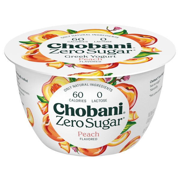 Chobani Zero Sugar Peach Greek Yogurt 5.3oz