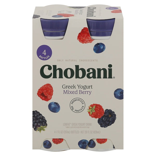 Chobani Mixed Berry Greek Yogurt Drink 7fl oz x 4