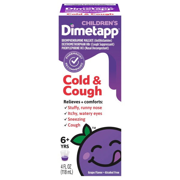 Dimetapp Children's Grape Flavor Liquid Cough & Cold Relief 4fl oz