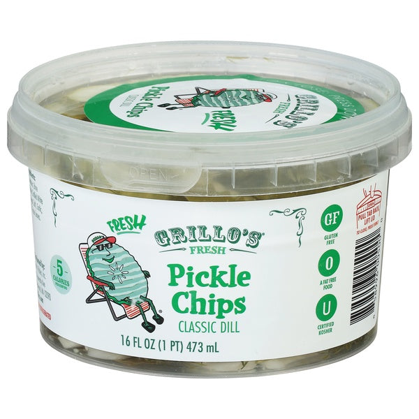 Grillos Classic Dill Pickle Chips 16fl oz