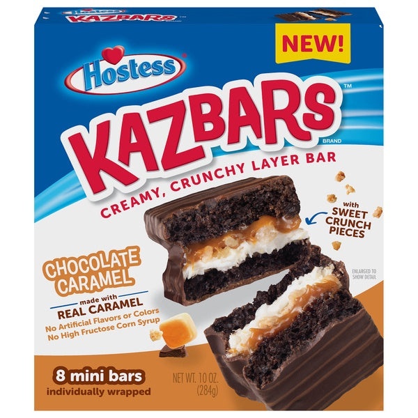 Hostess Chocolate Caramel Mini Kazbars 8ct