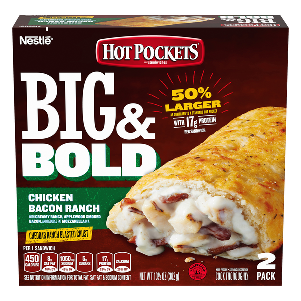 Hot Pockets Big & Bold Chicken Bacon Ranch Sandwich 2ct