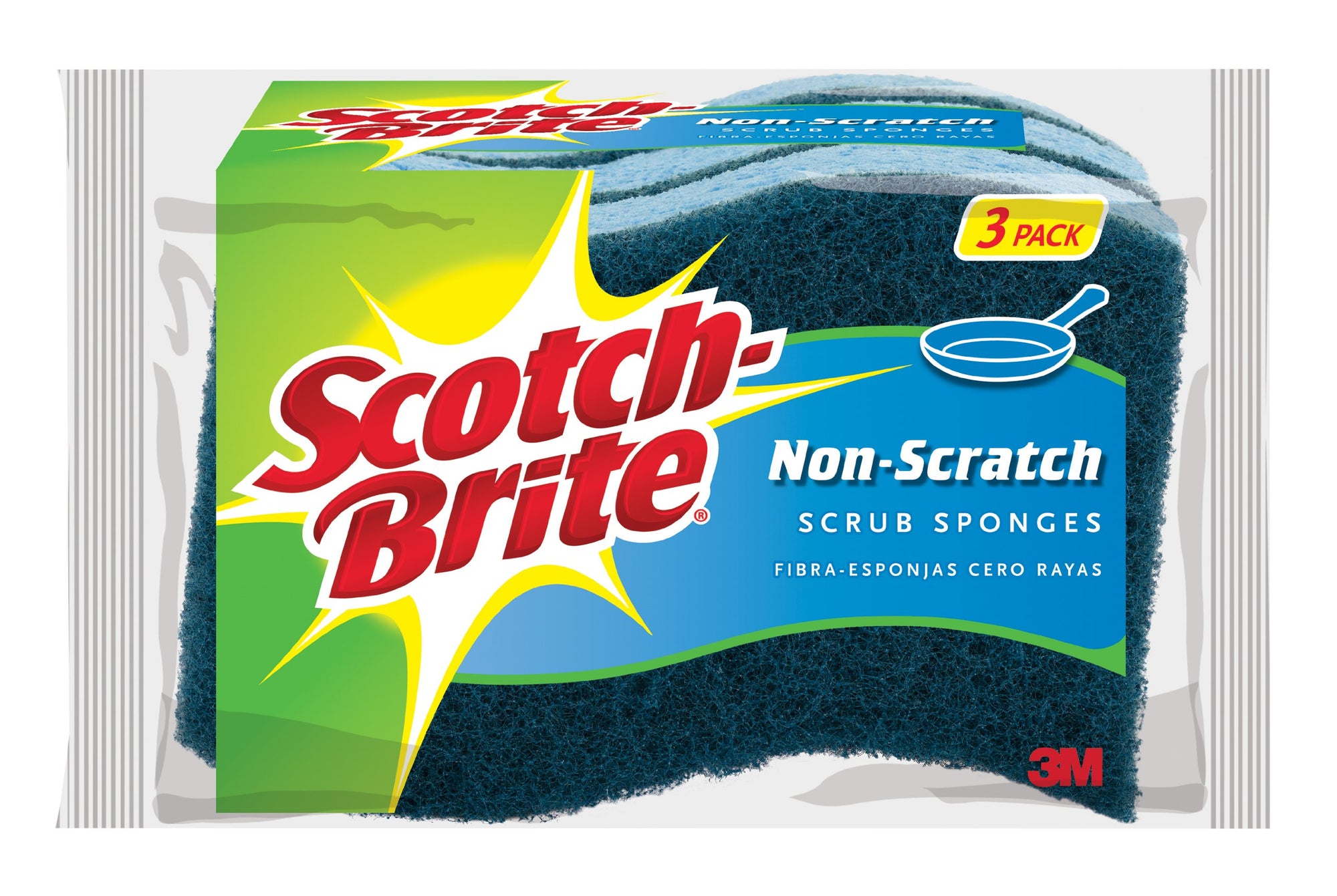 Scotch-Brite Non-scratch Scrub Sponges 3ct