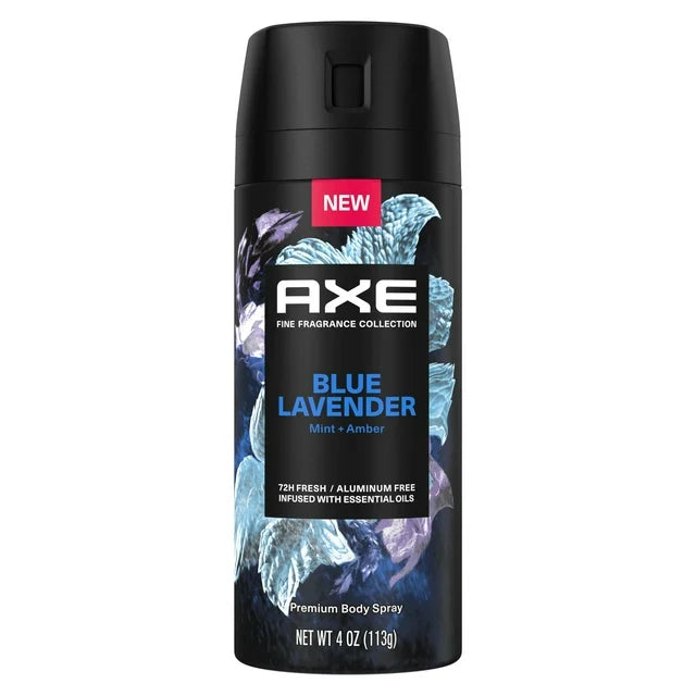 Axe Premium Body Spray, Blue Lavender 4oz