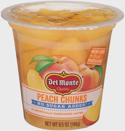 Del Monte No Sugar Added Peach Chunks 6.5oz