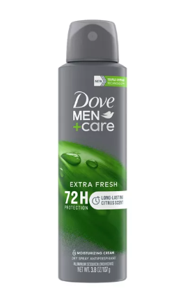 Dove Men + Care Extra Fresh Dry Spray Deodorant 3.8 oz 3 pack