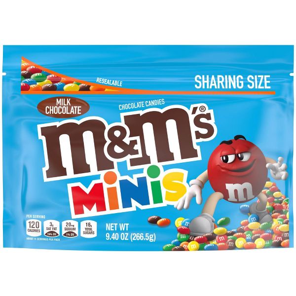 M&M's Milk Chocolate Minis Candies 9.40oz