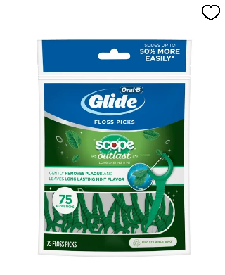 Oral B Glide Floss Picks + Scope 75 ct