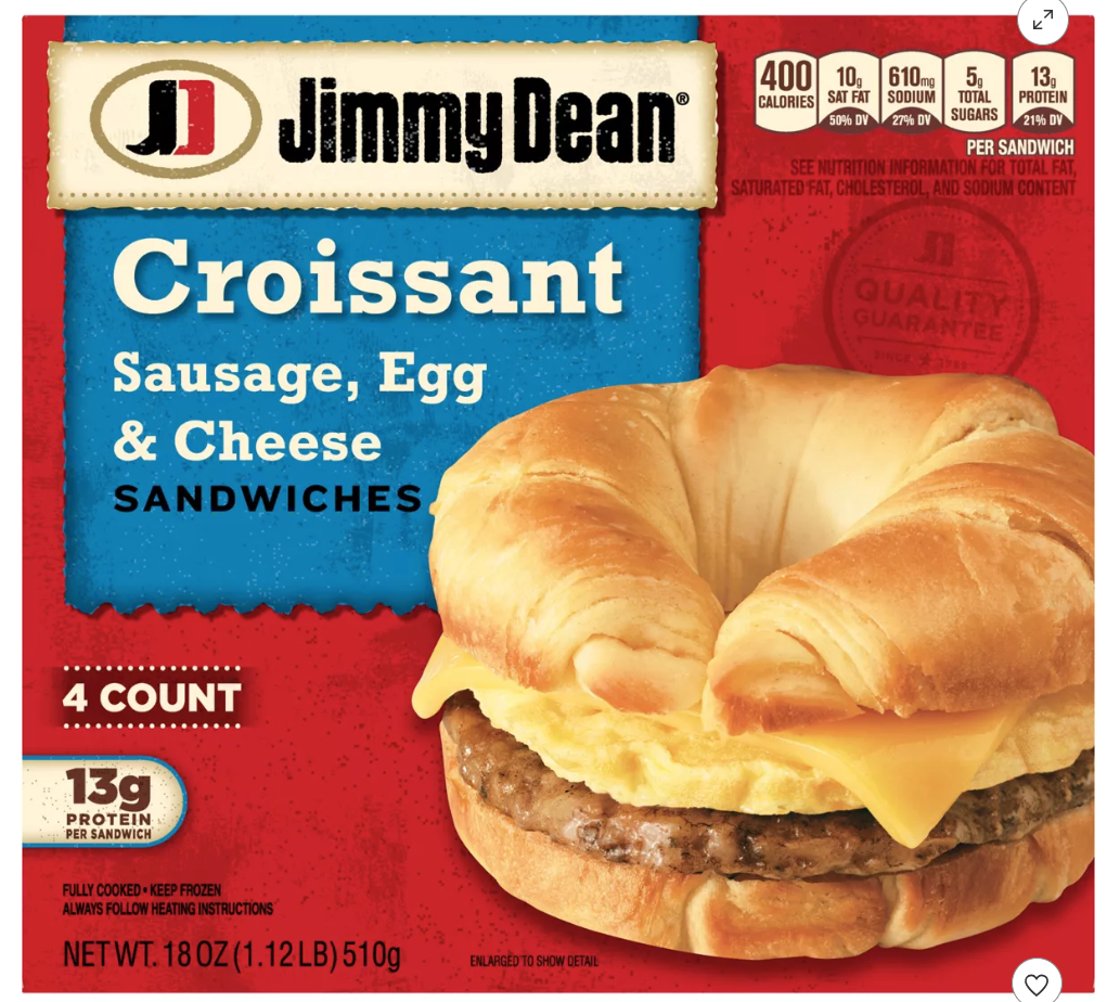 Jimmy Dean Sausage Egg & Cheese Croissant 4ct