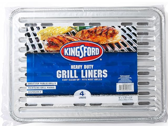 Kingsford Heavy Duty Aluminum Grill Liners 4ct