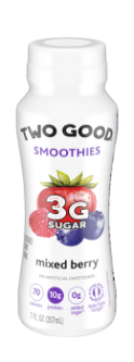 Two Good Mixed Berry Smoothie Drink 7oz