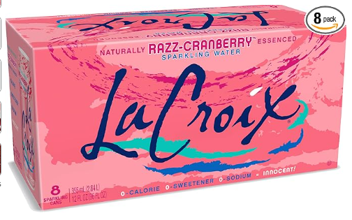 La Croix Razz-Cranberry Sparkling Water 12fl oz x 8