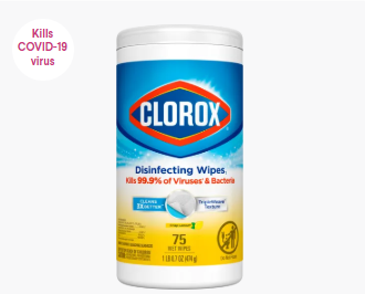 Clorox Crisp Lemon Disinfecting Wipes 75ct
