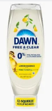 Dawn Free & Clear Ez-Squeeze Dish Soap Lemon Essence 24.3fl Oz