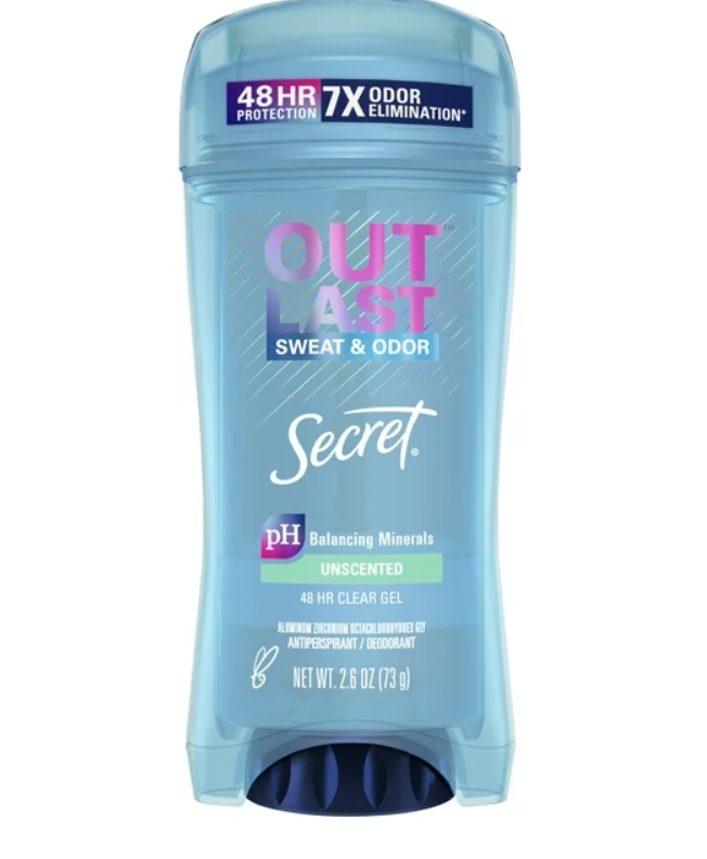 Secret Outlast Clear Gel Unscented 2.6 oz