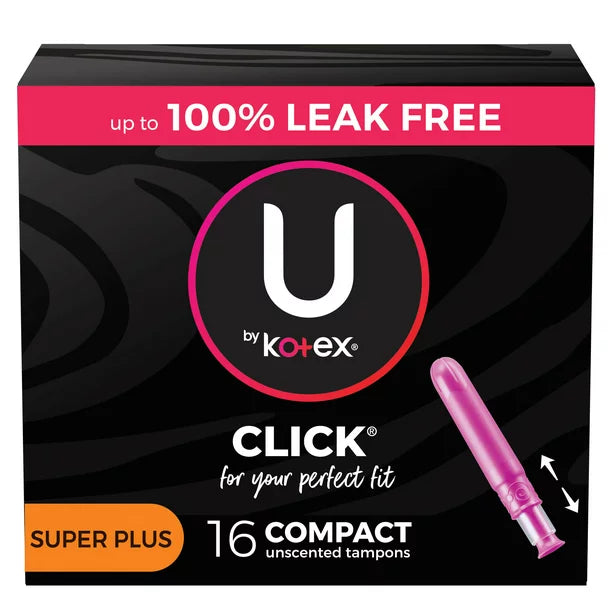 U by Kotex Click Compact Unscented Super Plus Tampons 16ct