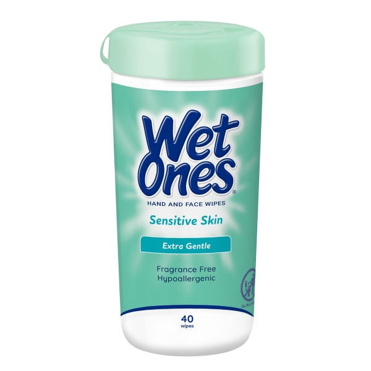 Wet Ones Sensitive Skin Fragrance Free Hand Wipes 40ct