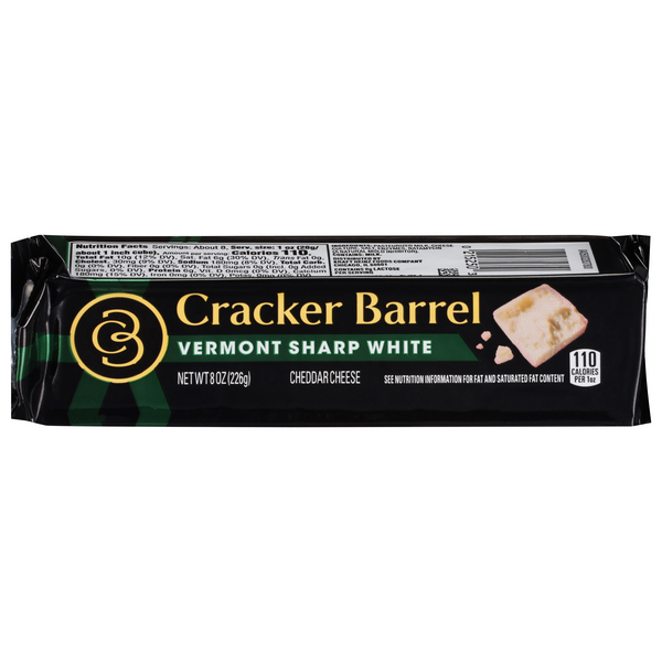 Cracker Barrel Vermont White Sharp Cheddar Cheese 8oz