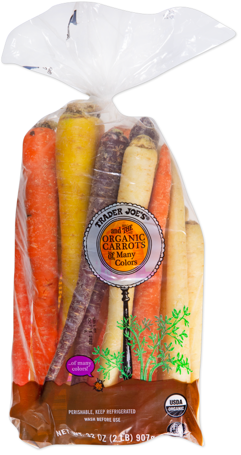 Fresh Whole Carrots of Many Colors 2lb