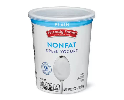 Friendly Farms Plain Greek Nonfat Yogurt 32oz