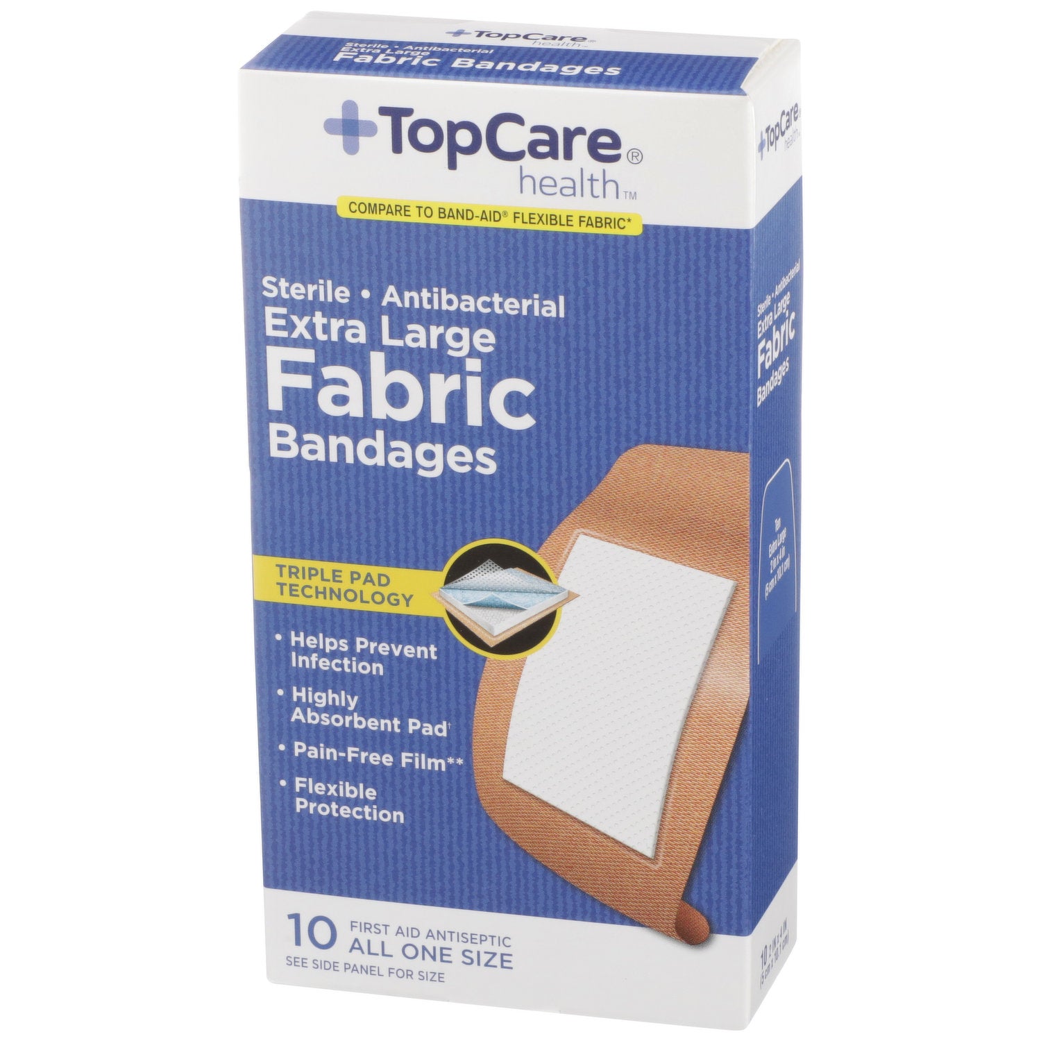 Topcare XL Fabric Bandanges 10 ct