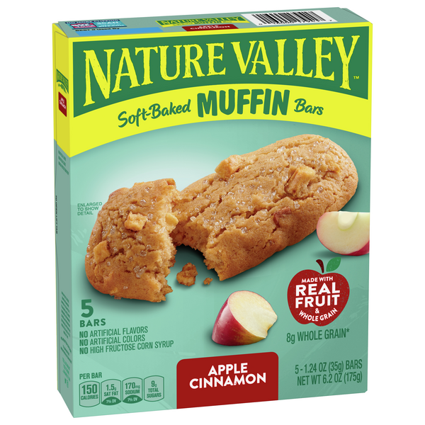 Nature Valley Apple Cinnamon Soft-Baked Muffin Bars 1.24oz x5