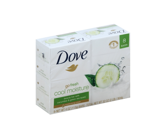 *Dove Go Fresh Cool Moisture Beauty Bar Soap 8pk