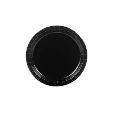 Black Snack Size Paper Plates 24ct