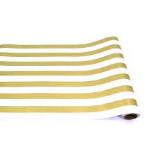 Hester & Cook Gold Classic Stripe Table Runner 20in x 25ft