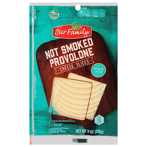 Our Family Natural Provolone Cheese Slices 8oz