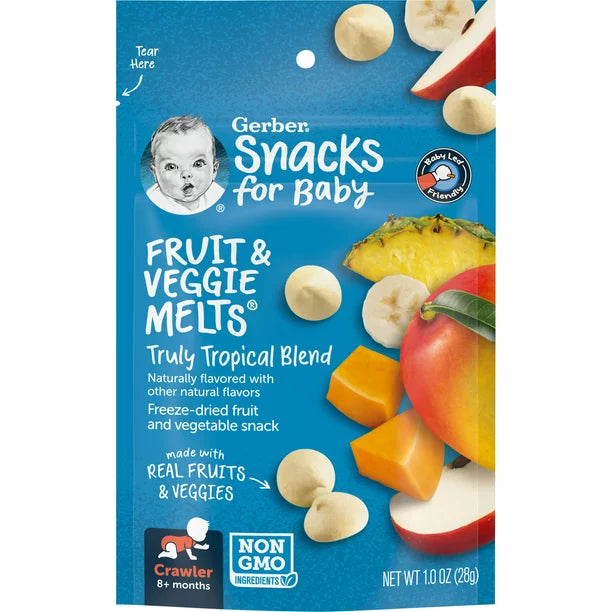 Gerber Truly Tropical Fruit & Veggie Melts 1oz