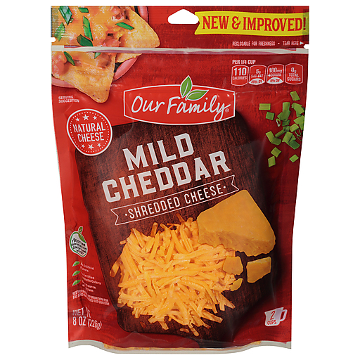 Our Family Mild Cheddar Shredded Cheese 32oz