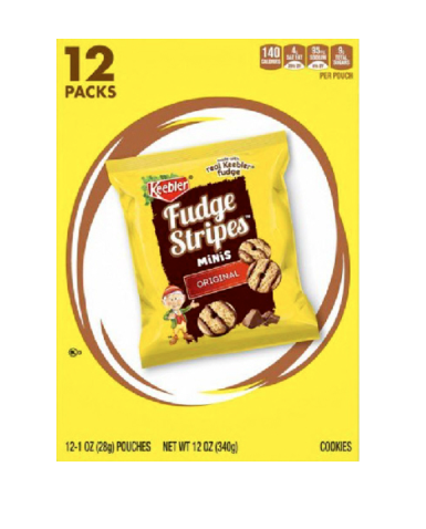 Keebler Fudge Stripes Mini Cookies 1oz x 12