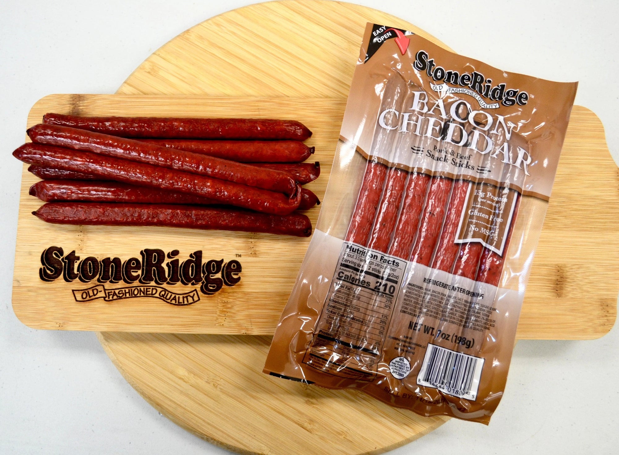 Stone Ridge Bacon & Cheddar Snack Sticks 7oz