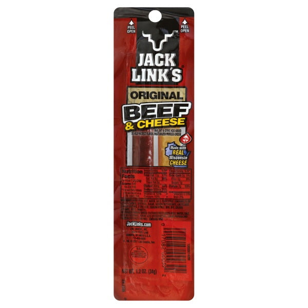 Jack Link's Original Beef and Cheese Snack Sticks 1.2 oz x 16