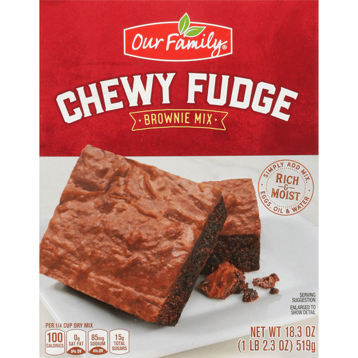 Our Family Chewy Fudge Brownie Mix 18.3oz