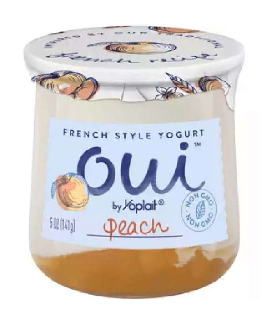 Yoplait Oui French Style Peach Yogurt 5oz