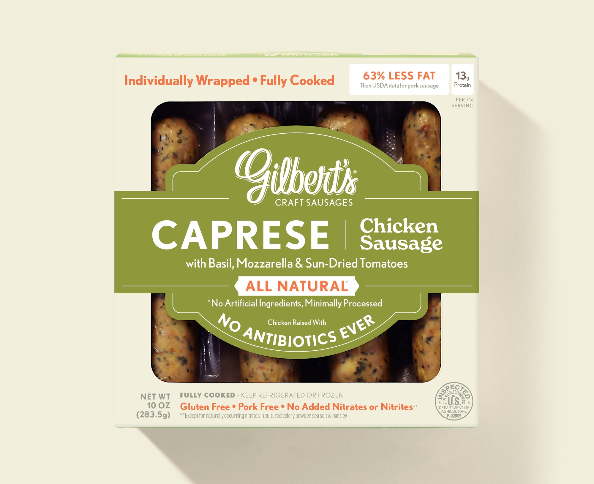 Gilbert's Craft Sausages Caprese Chicken Sausage 10oz